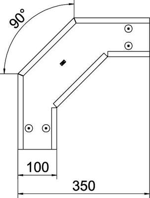 OBO Bettermann Vertr Deckel Bogen für RB 90 100 B100mm DFB 90 100 A2