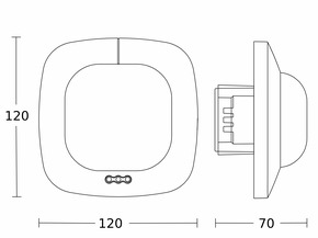 Steinel Präsenzmelder COM1 (on/off) WS AP IR Quattro HD 592400