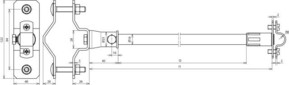 DEHN Distanzhalter f.Rd 16mm L515 m.Rohrschelle DIDH 16530RS40.60V2A