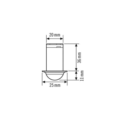 ESYLUX Deckenbewegungsmelder EB, 12VD,C 360Gr, 6m MD-C 360i/6 mini 12V