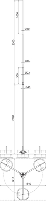 DEHN Fangstange D40/16/10 L4500 Al FSD402216104 #105450