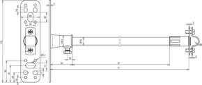 DEHN Distanzhalter f.Rd 16mm L530 m.Bef.platte DIDH 16 530 BPV2AGFK
