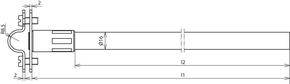 DEHN Distanzhalter f.Rd 16mm L1015 o.Bef.element DIDH 16 1015V2AGFK16