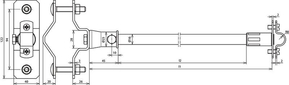 DEHN Distanzhalter f. Rd 16mm f. Rd 16mm L675mm DIDH 16690RS40.60V2A