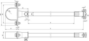 DEHN Distanzhalter f. Rd 7-10 f. Rd 7-10mm L1015mm DIDH 7.10 1030D50V2A
