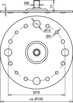 DEHN Befestigungsplatte D 100mm St/tZn BPD100GBM84 #297015