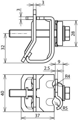 DEHN Dachrinnenklemme Al f.Wulst 16-22mm DRKKB8.10W16.22ESTAL