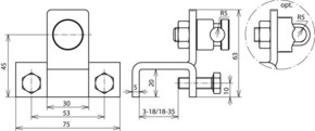 DEHN Anschlussklemme St/tZn senk. f.Profile 3-18 AK710KSVSKBF318STTZN