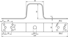 DEHN Überbrückungslasche L220mm Al UEBLL220B11B5265AL