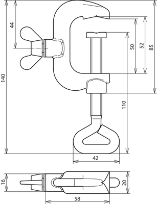 DEHN Erdungsklemme 3/8 - 1 1/4, 6-16mmq EK445AQ616TGTZN