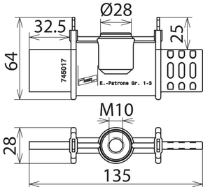 DEHN Erdungspatrone NH 1..3 teilisoliert EP NH1 3 TI GL M10