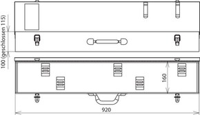 DEHN Stahlblechkoffer 920x160x100mm SKL 92 16 10