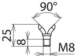 DEHN V-Elektrode ab 3kV B 22mm EL M8 V PHE PHV