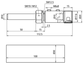 DEHN Anschluss-/Montageset f.HVI-Leitung light HVI LI AE M12AB10X50