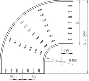 OBO Bettermann Vertr Bogen 90 horizontal, rund e Bauform 7127499