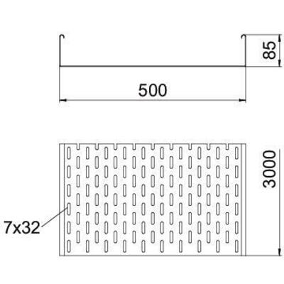 OBO Bettermann Vertr Kabelrinne SKS gelocht mit Verbinder SKS 850 FS