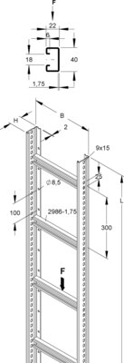 Niedax Steigetrasse feuerv. STM 60.303/3 F