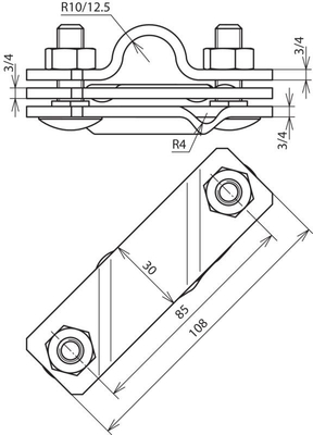 DEHN Anschlusschelle D 25mm für Rd 7-10 ASSTE25710FL40V4A