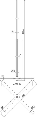 DEHN Fangeinrichtung f. Metalld. AL/NIRO FS 16 10 2000MDALV2A
