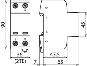 DEHN Kombi-Ableiter TN-Systeme DSH TN 255