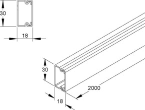 HKL Kanal reinweiß 20x30 RAL9010 HKL2030.3