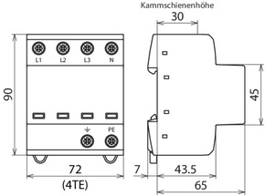 DEHN Kombi-Ableiter TT- u. TN-S-Systeme DSH TT 255