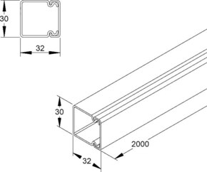 HKL Kanal reinweiß 30x30 RAL9010 HKL3030.3