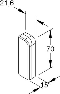 HKL Endstück br Sockelleistenkanal SFE70L.5