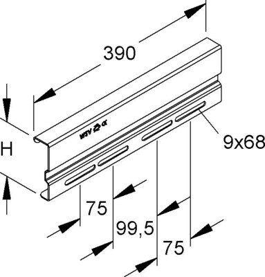 Niedax Stoßstellenverbinder WSV 105.390 E3