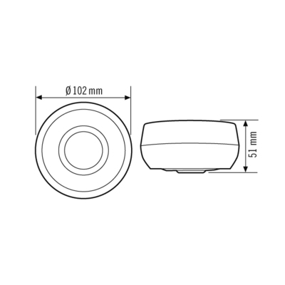 ESYLUX Decken-Bewegungsmelder 360Grad RW ca.8m AP MD 360i/8 BASIC SMB