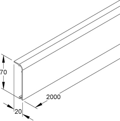 HKL Kanaloberteil reinweiß SD70.3