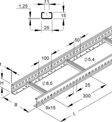 Niedax Kabelleiter KL 60.303/3