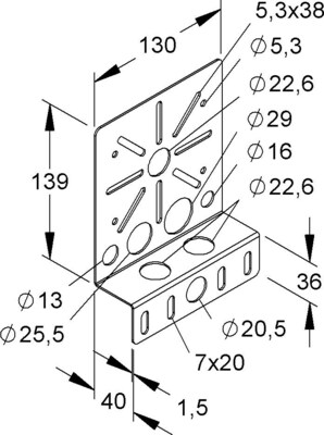 Niedax Montageplatte RMP 130 E3