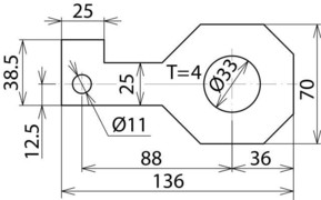 DEHN Anschlussbügel D=33mm f.M30 AB EXFS IF3 G 33