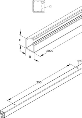 HKL Minikanal cws 9,5x10mm LCD86.6