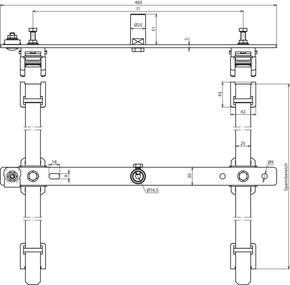 DEHN Halter 2-fach mit Spannband HA 16 2FFG120.300V2A