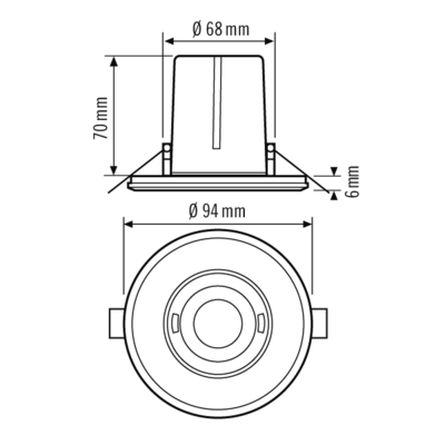 ESYLUX Bewegungsmelder UP rund weiß MD-FLAT-E360i/8RD WH