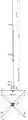 DEHN Fangstange L=3000mm FS2216103000SKALV2A