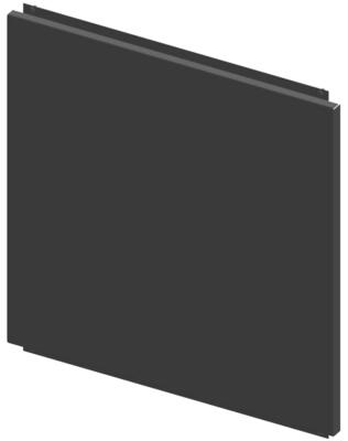 Enoc Rückwand für 12HE W3 Serie 489x15x519mm schwarz BS-W3 12-S