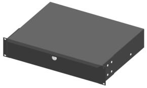 Enoc Tastatur/Dokumentschublade 445x375x90mm 2HE schwarz TBL 02-S