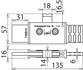 DEHN Erdungspatrone NH Gr. 1-3 vollisol. EP NH1 3 VI TA