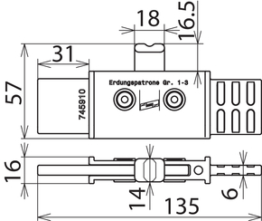 DEHN Erdungspatrone NH Gr. 1-3 vollisol. EP NH1 3 VI TA