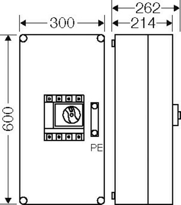 Hensel MiLasttrennschaltergehäuse 250 A, 4polig + PE Mi 7442