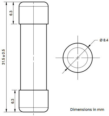 ABB Stotz S&J Zylindrische Sicherung sche Sicherung E 9F8 GG16
