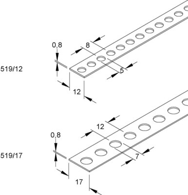 HKL Lochbandeisen 519/12 (VE10m)