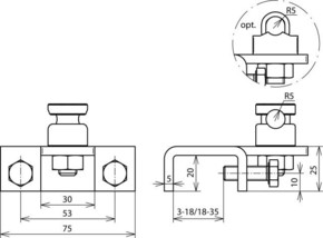 DEHN Anschlussklemme für 18-35mm Verbind. AK 7.10 KSV W KBF18