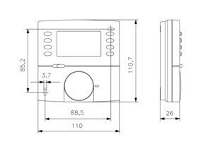Alre-it Funk-Temperaturfühler mit Sollwertsteller FTRFBu-180.121/V2