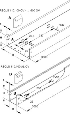 Niedax Kabelrinne RSQLS 110.300 OV