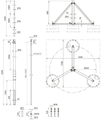 DEHN Fangeinrichtung m. Leitung 200SARFS2500ALDBSV2A HVI 20 L6MSR3#819373