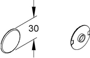 HKL Abdeckplättchen reinweiß Aufputz-Kanalsystem APAS.3